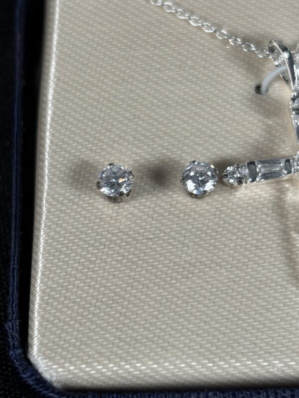 Item#1 (Sterling Silver Earrings and Necklace) - Image 4