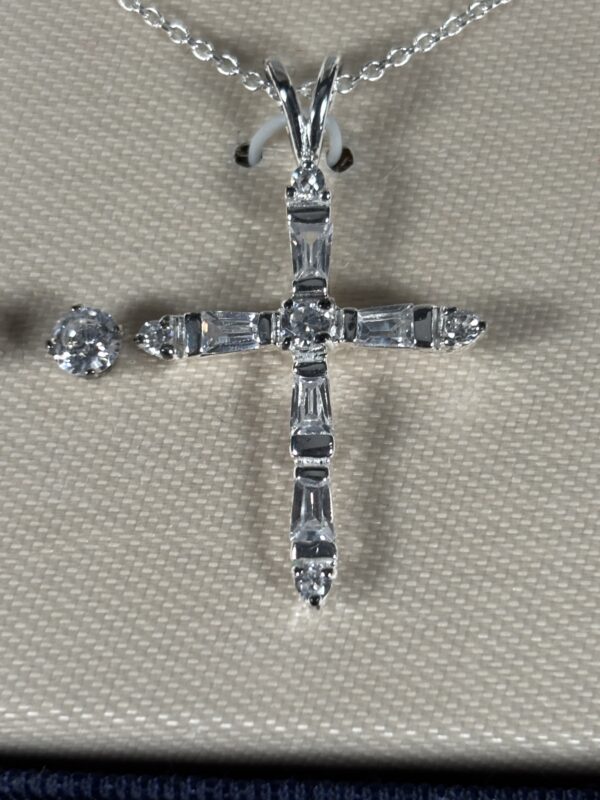 Item#1 (Sterling Silver Earrings and Necklace) - Image 5