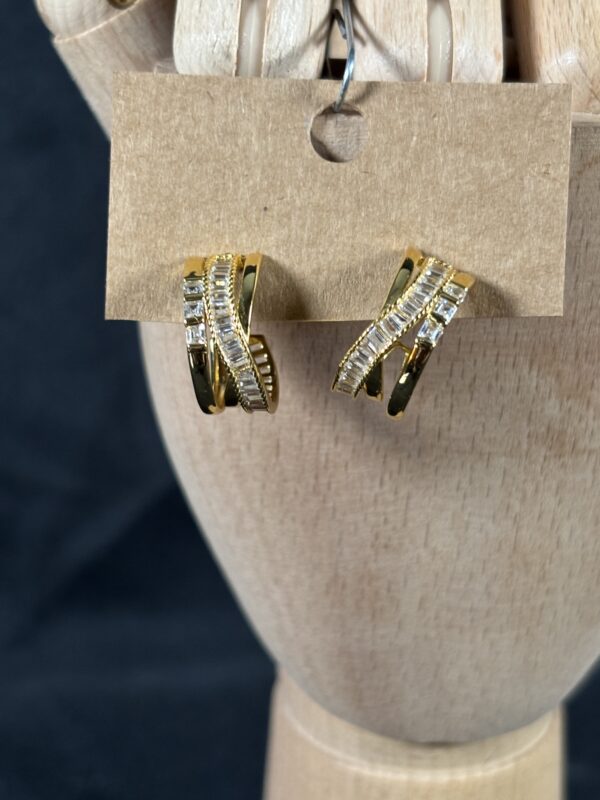 Item#4 (Gold Plated Sterling Half Hoops)