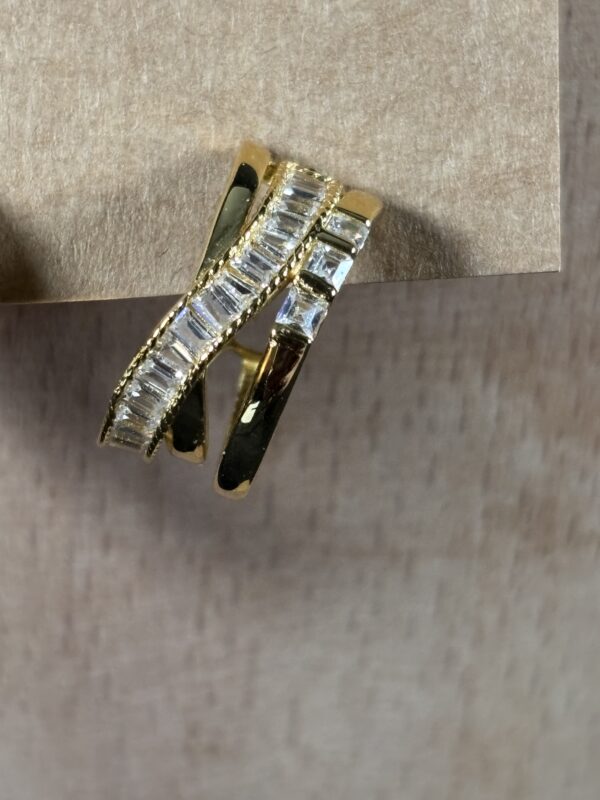 Item#4 (Gold Plated Sterling Half Hoops) - Image 3