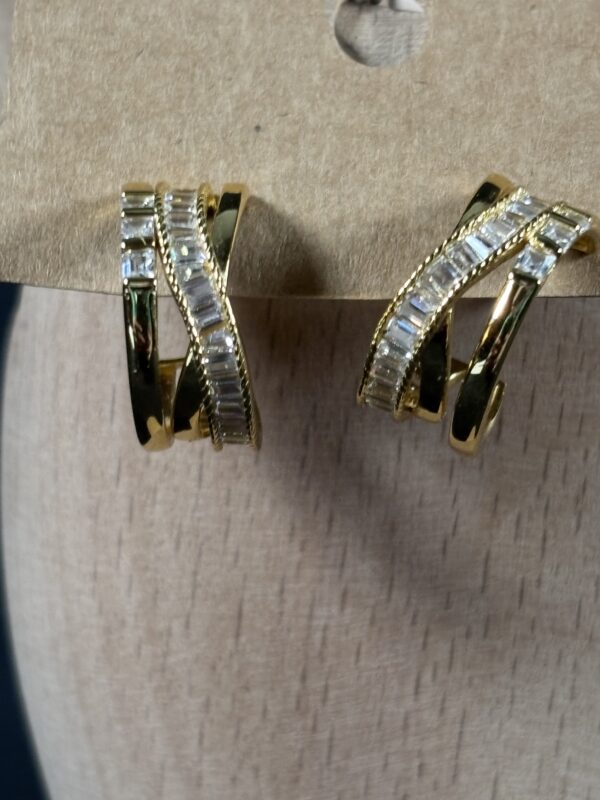 Item#4 (Gold Plated Sterling Half Hoops) - Image 5