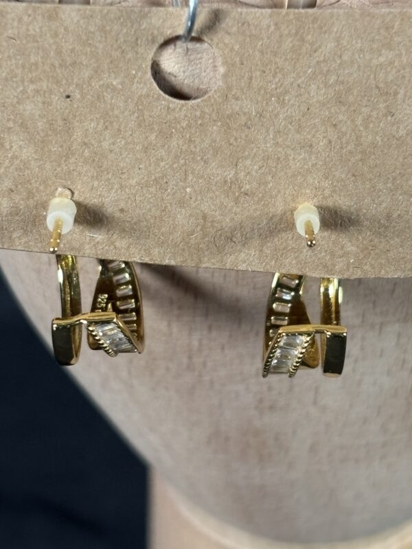 Item#4 (Gold Plated Sterling Half Hoops) - Image 6