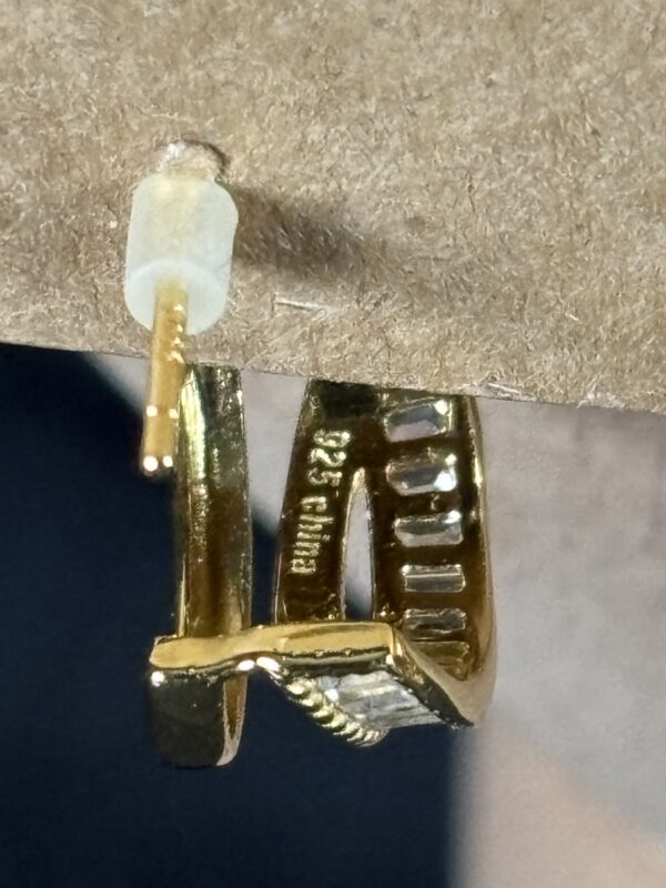 Item#4 (Gold Plated Sterling Half Hoops) - Image 7