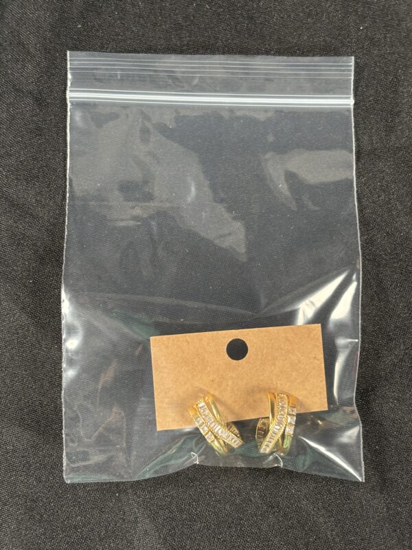 Item#4 (Gold Plated Sterling Half Hoops) - Image 8