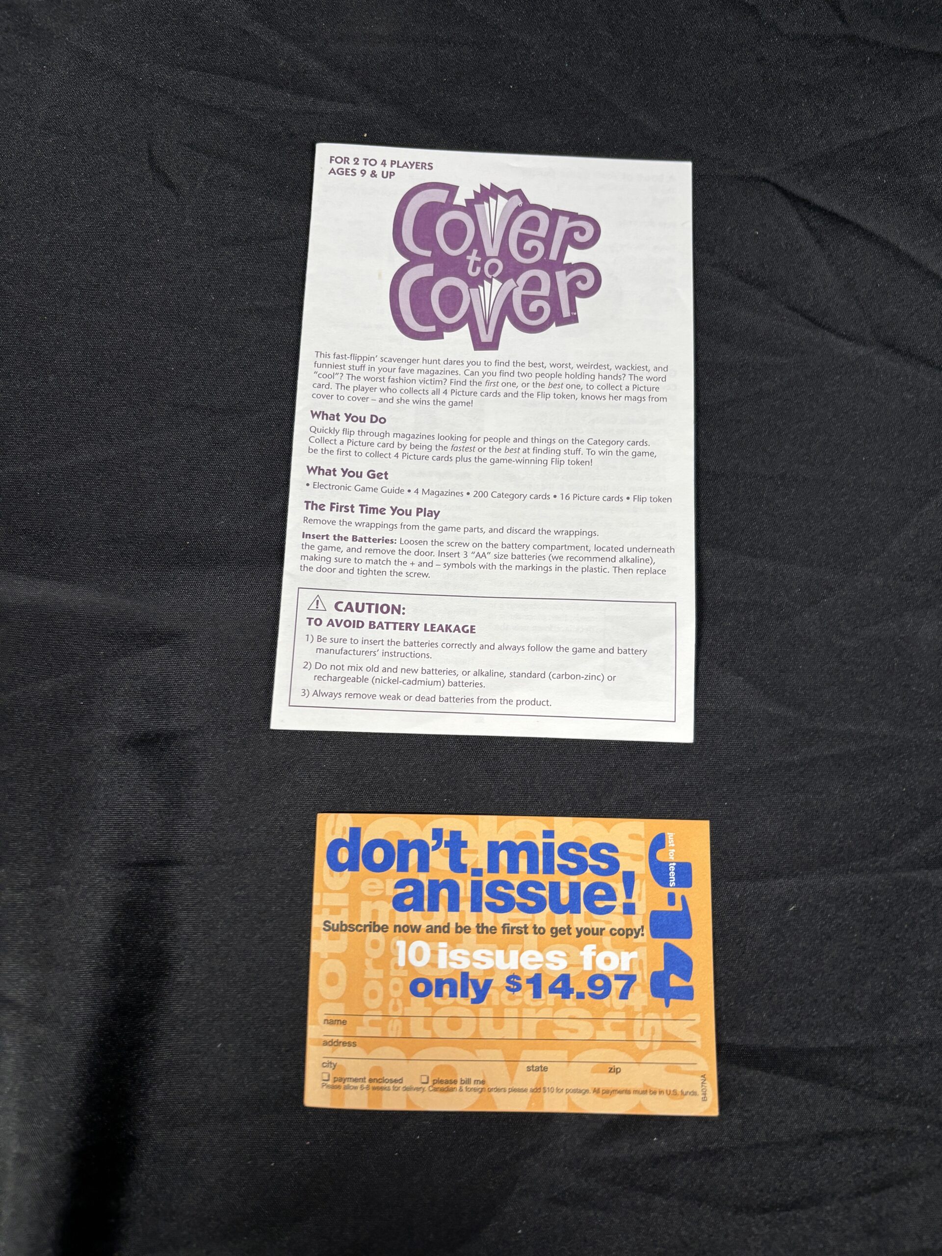 Item #34(Cover to Cover Game) - Image 4